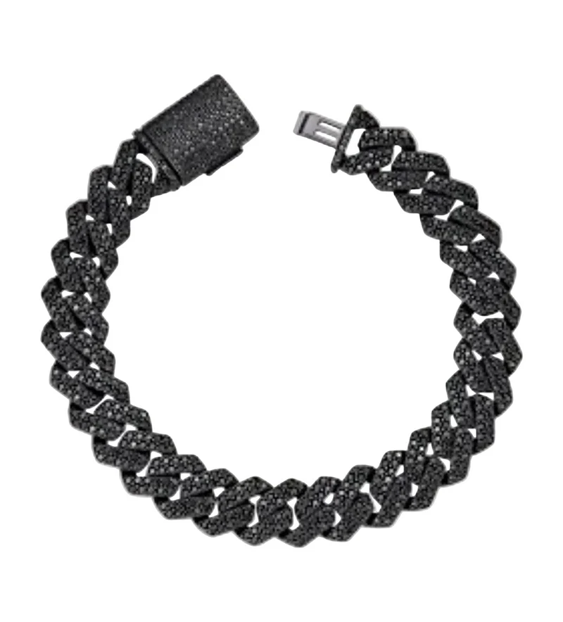 Pulso Monaco Diamante Moissanita Black
