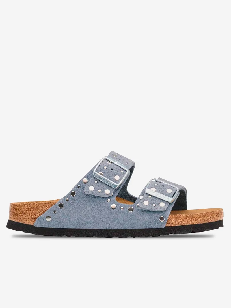 Arizona Rivet 'Stone Blue' in Pelle Scamosciata