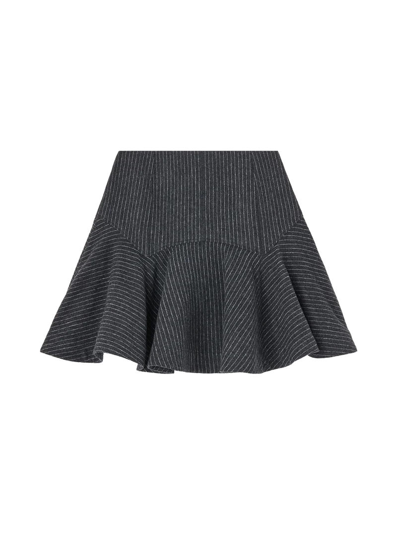 Falda Mini Pinstripe Flannel Corset