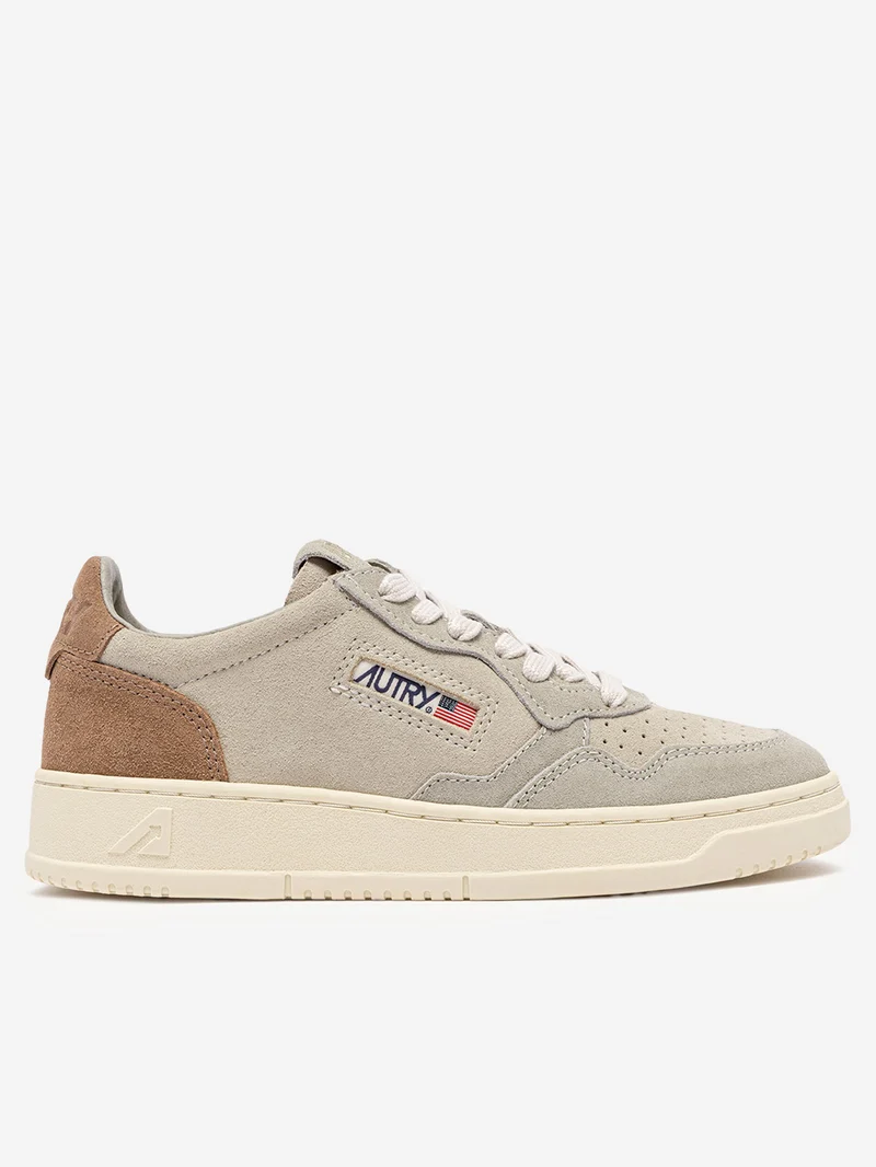 M Medalist Low Tricolor con suede marrone cigar