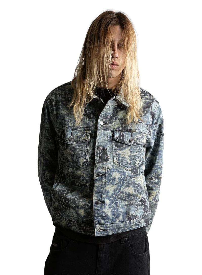 Sobrecamisa Trompe L'oeil Boro Trucker