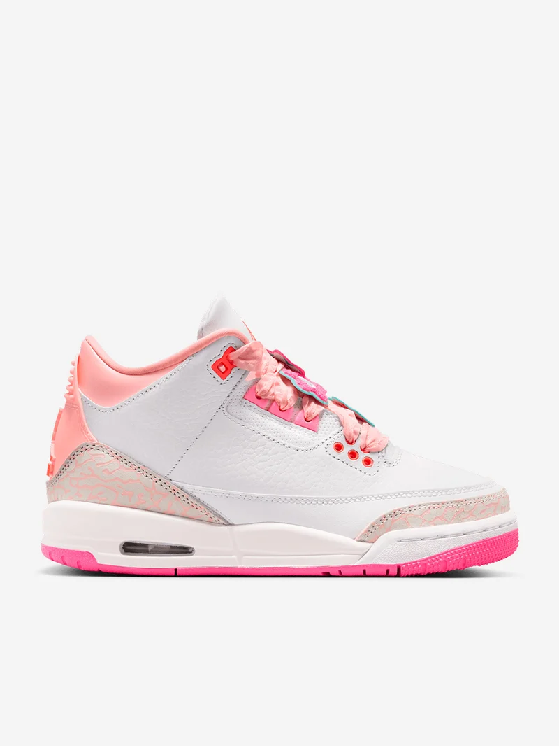 Air Jordan 3 'Pearl Pink Hyper Orange' Big Kids