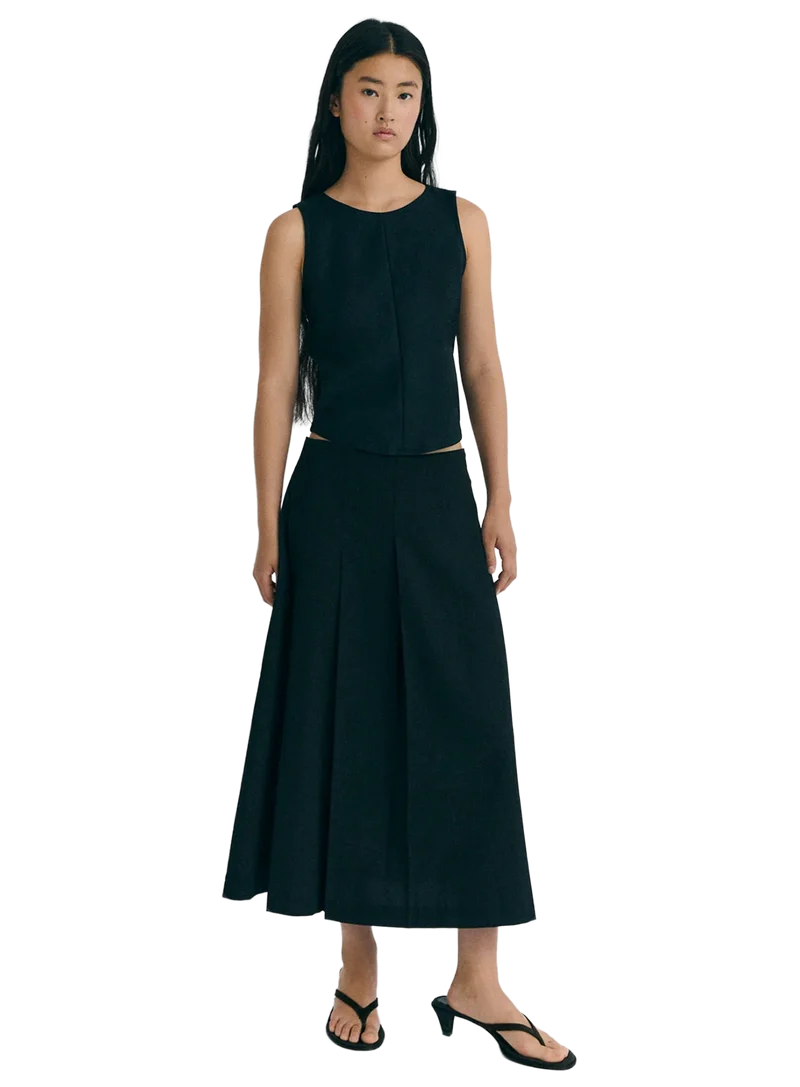 Falda Midi Lana Fría Bahia