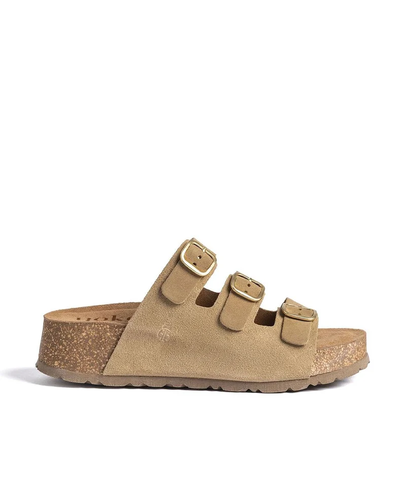 Sandalias de piel YOKONO WIWI-263 Camel Mujer
