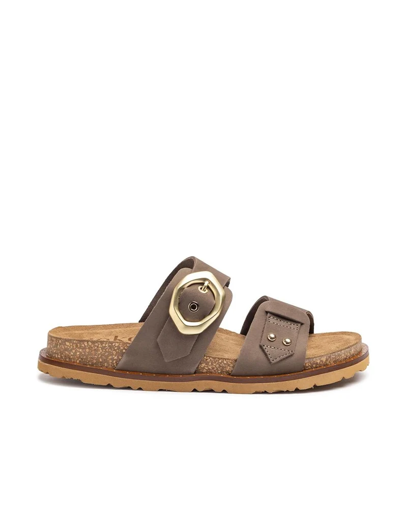 Sandalias de piel YOKONO BOLUS-254 Marrón Mujer