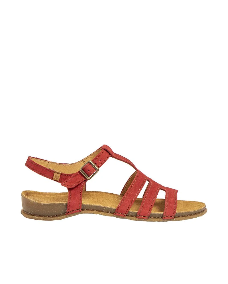 Sandalias de Piel El Naturalista 5803 Rojo Mujer