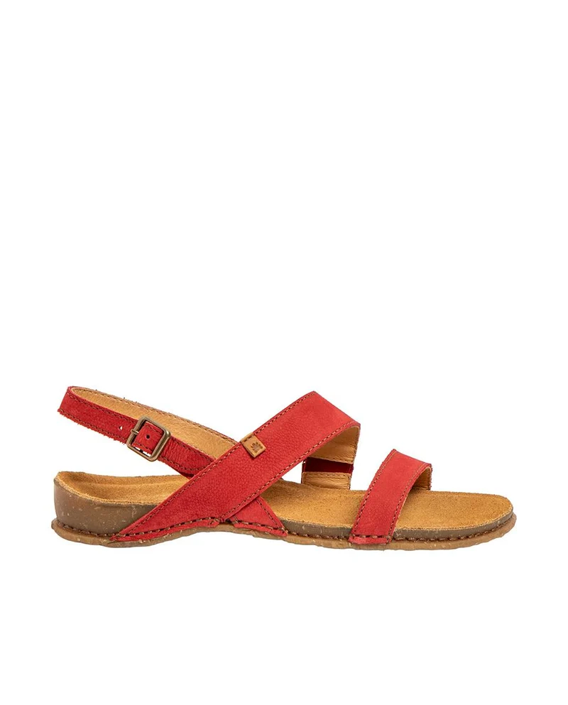 Sandalias de Piel El Naturalista 5804 Rojo Mujer