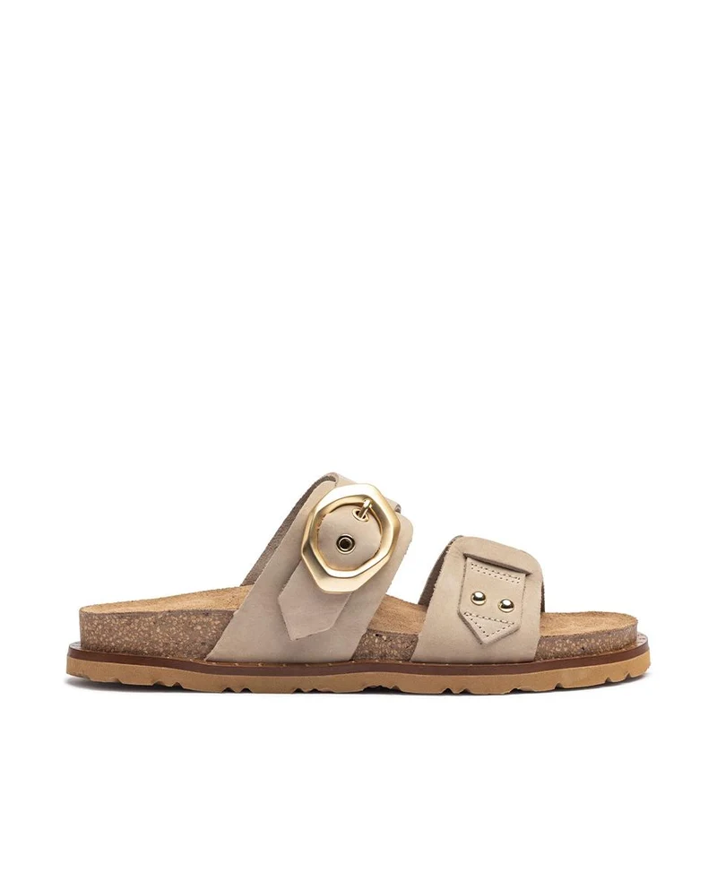 Sandalias de piel YOKONO BOLUS-254 Beige Mujer