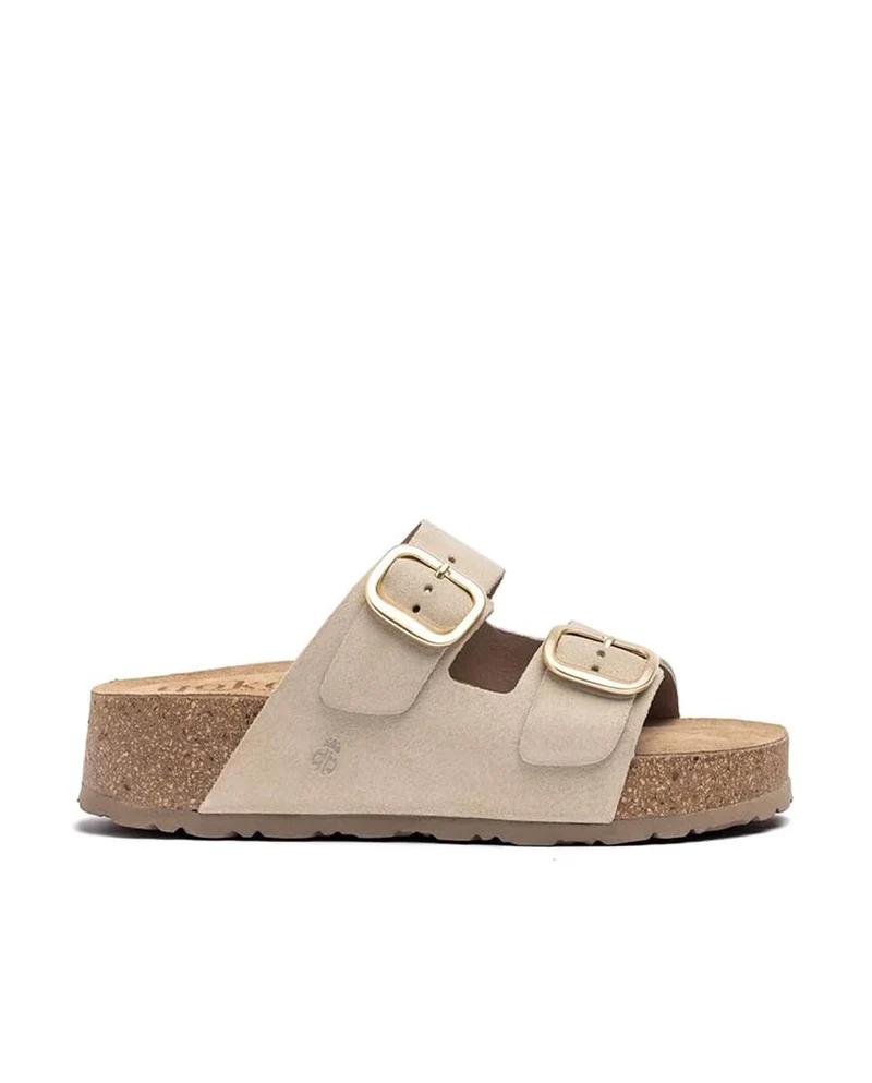 Sandalias de piel YOKONO WIWI-003 Beige Mujer