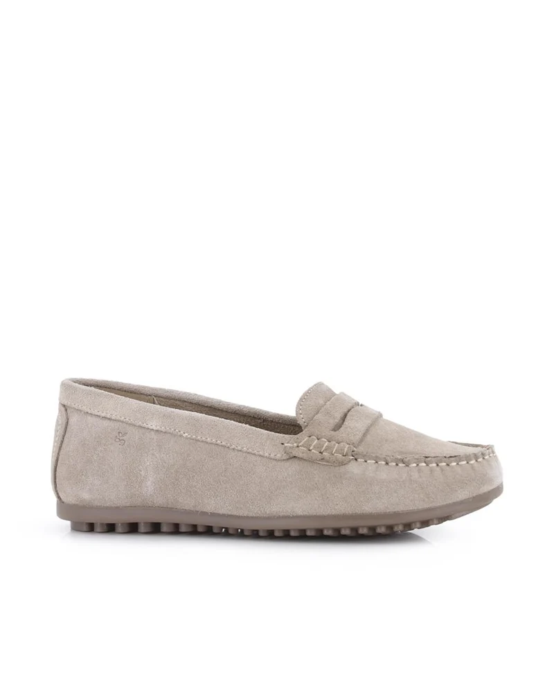 Mocasines de piel Blogger Maya Beige Mujer