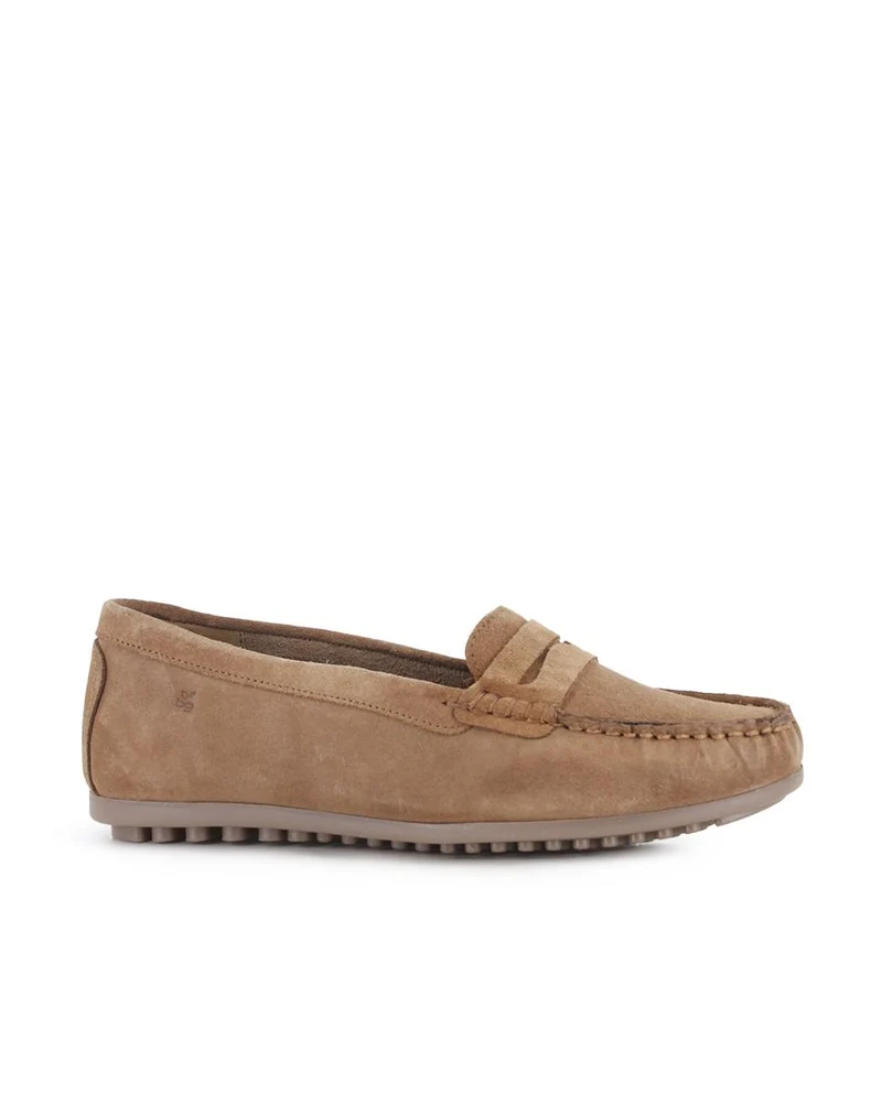 Mocasines de piel Blogger Maya Camel Mujer