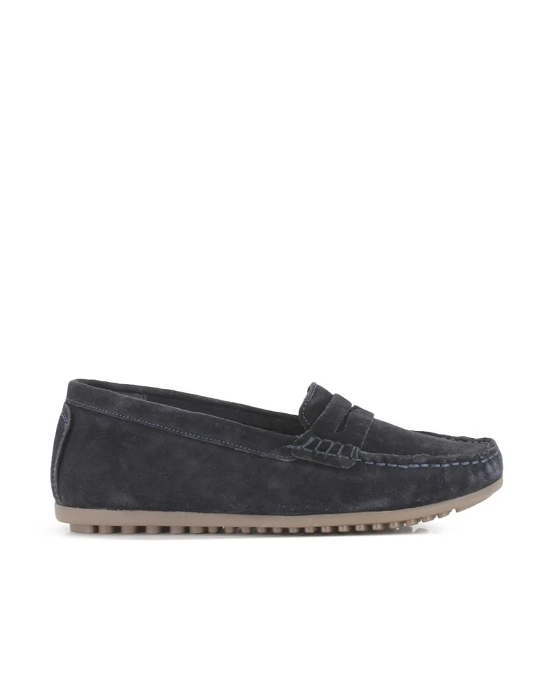 Mocasines de piel Blogger Maya Azul marino Mujer