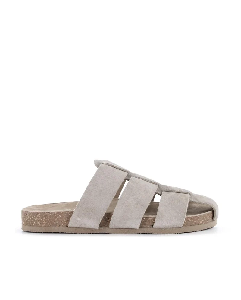 Zuecos de piel Blogger Sandra Taupe Mujer