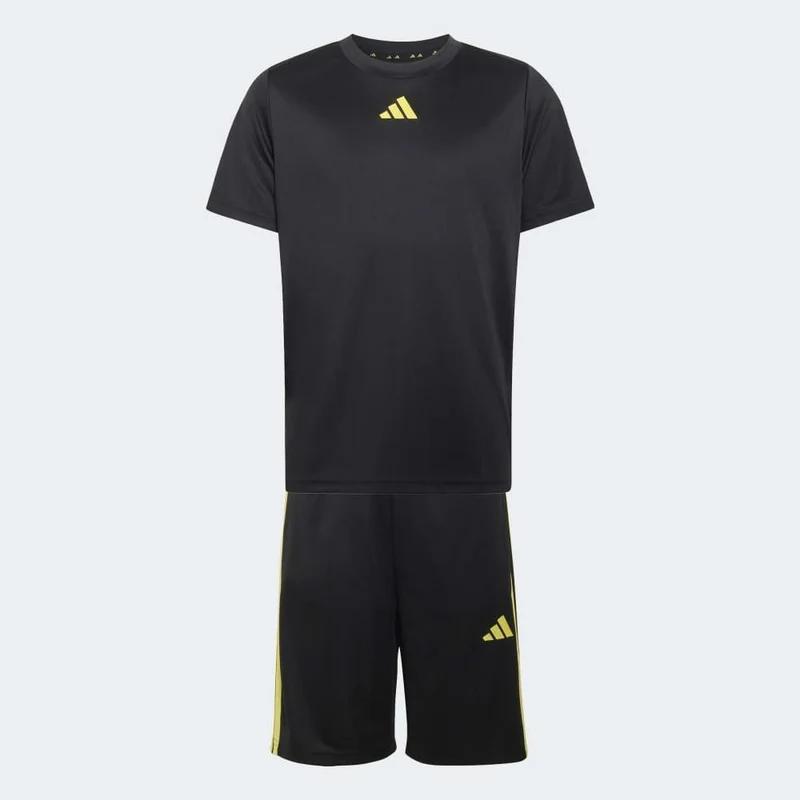 adidas Conjunto Camiseta Y Pantalón Corto Train Essentials 3 Bandas (adolescentes)