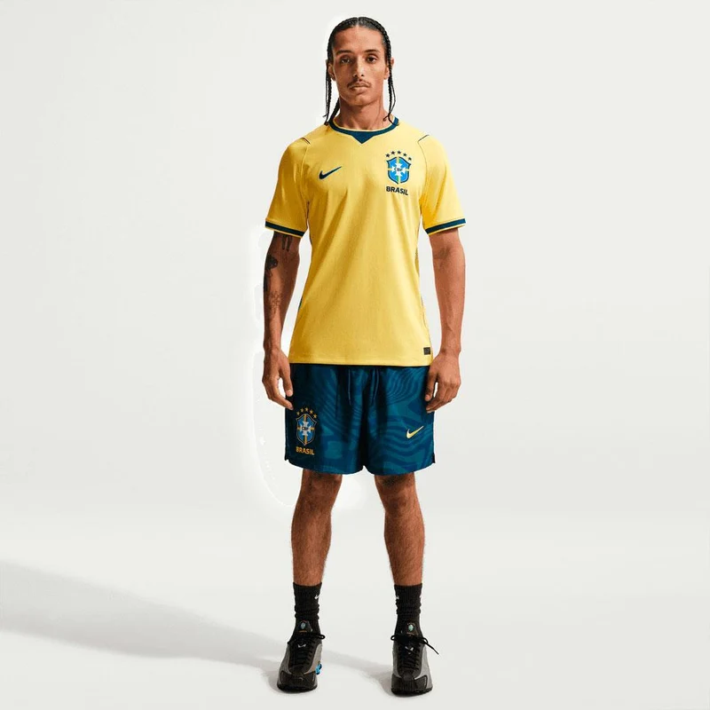 Camiseta De Fútbol Nike DrI-Fit Primera Equipación Stadium Selección De Brasil 2026 - Hombre