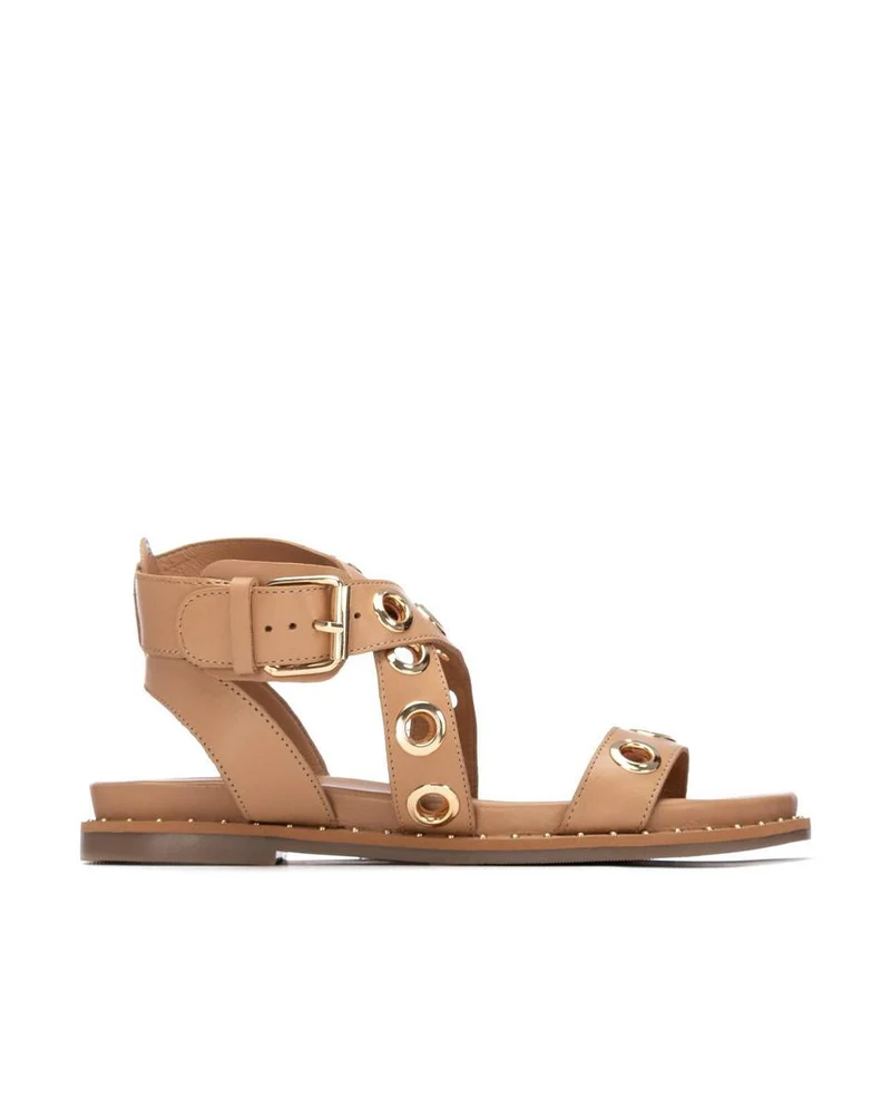 Sandalias de piel CARMELA 162389 Beige Mujer