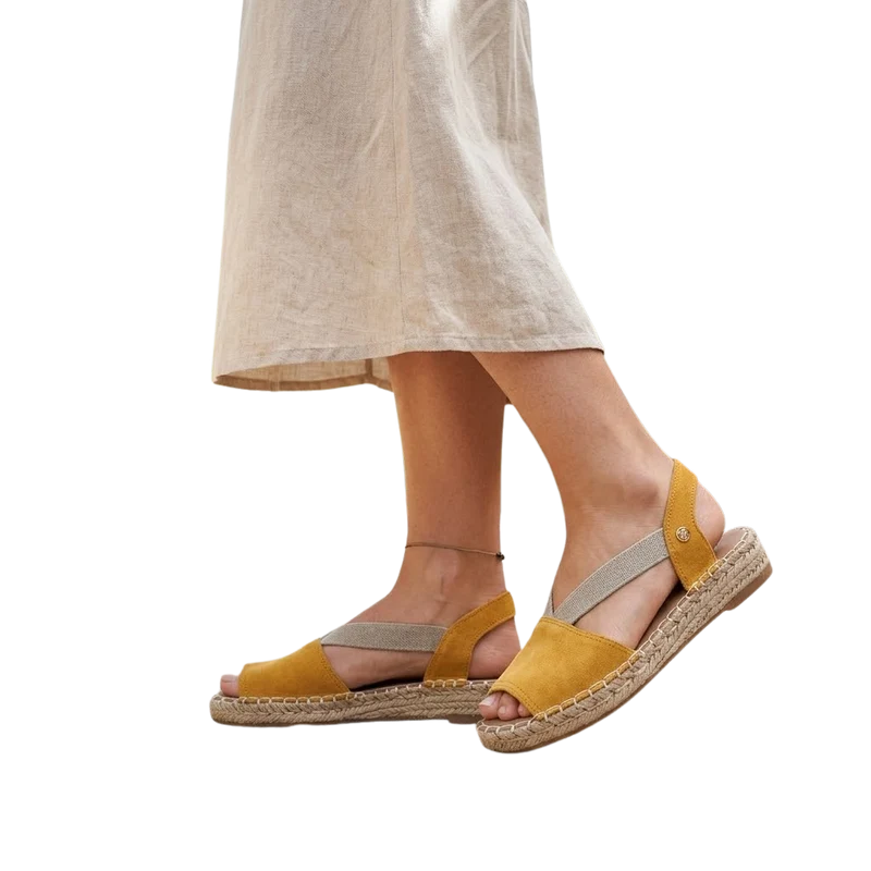MUJER ESPARTO PLANA AMALFI PUNTERA AMARILLO