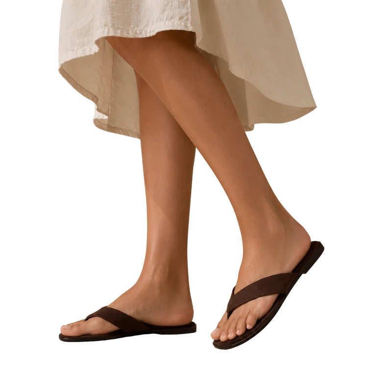 MUJER SANDALIA PLANA LUMA CHOCOLATE