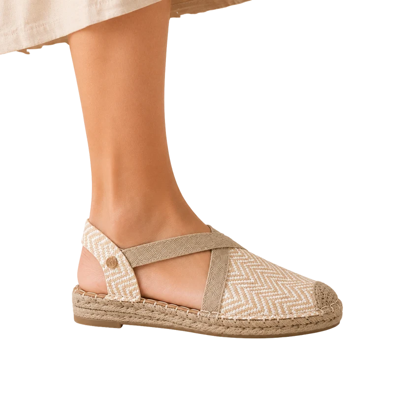 MUJER ESPARTO PLANA AMALFI BEIGE