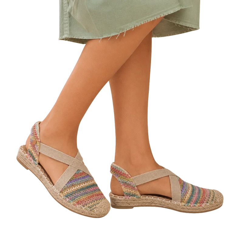 MUJER ESPARTO PLANA AMALFI MULTI