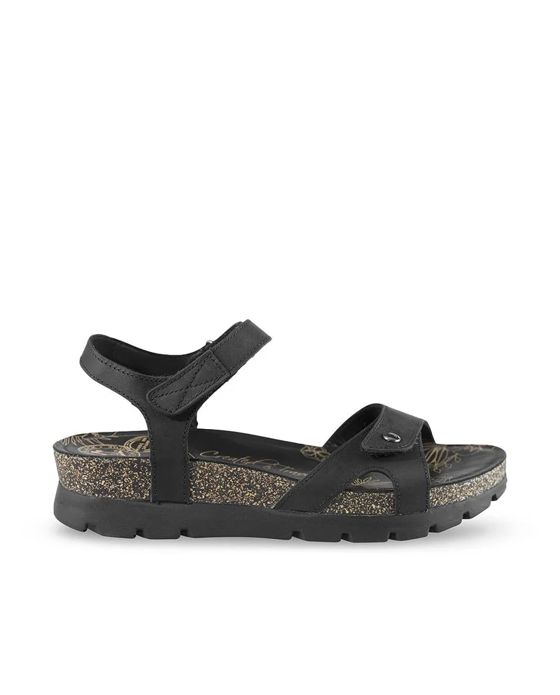 Sandalias de Piel Panama Jack Sulia Negro Mujer