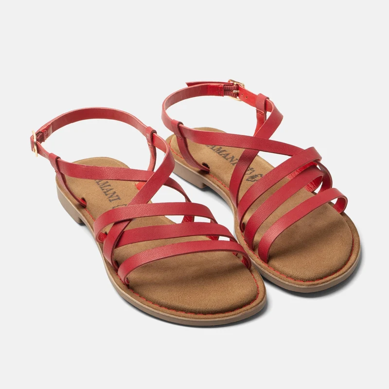 Tessa™ · Sandalia slingback de tiras de cuero