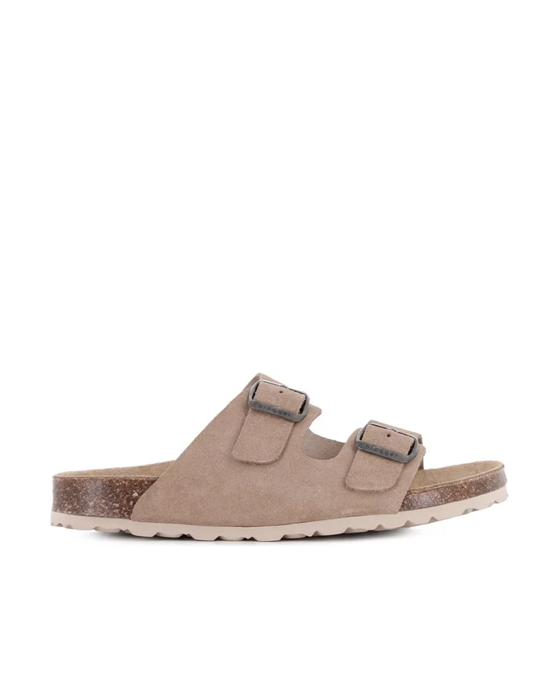 Sandalias de Piel Serraje Blogger Talia 02 Color Beige para Mujer