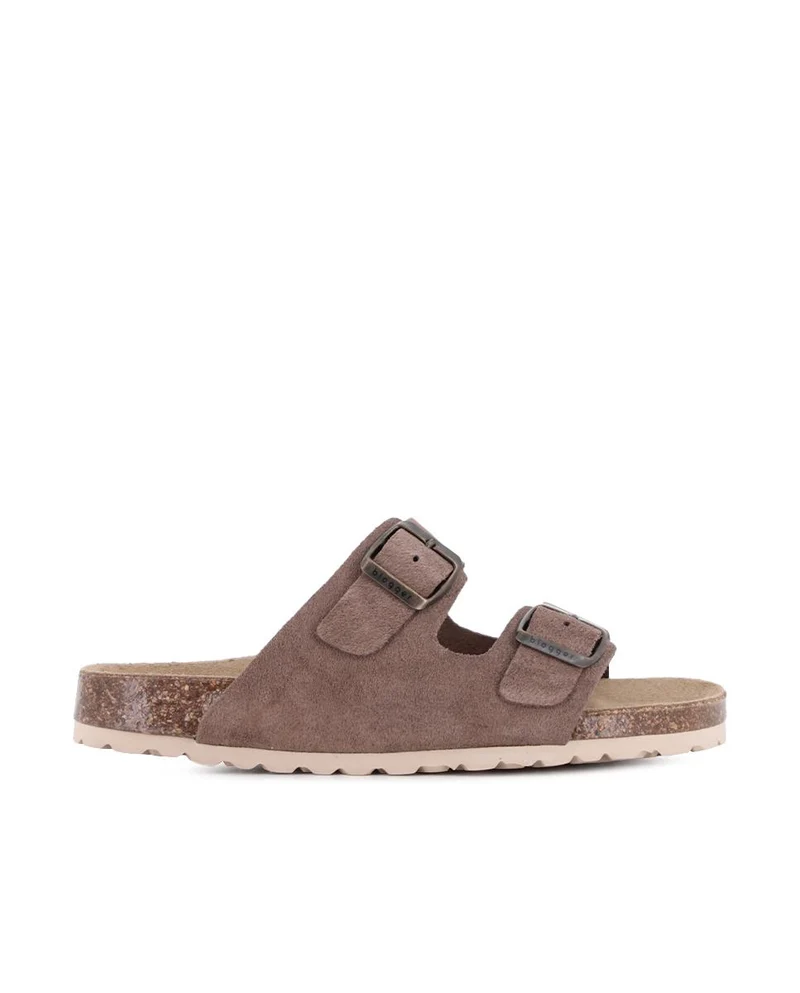 Sandalias de Piel Serraje Blogger Talia 02 Color Marrón para Mujer