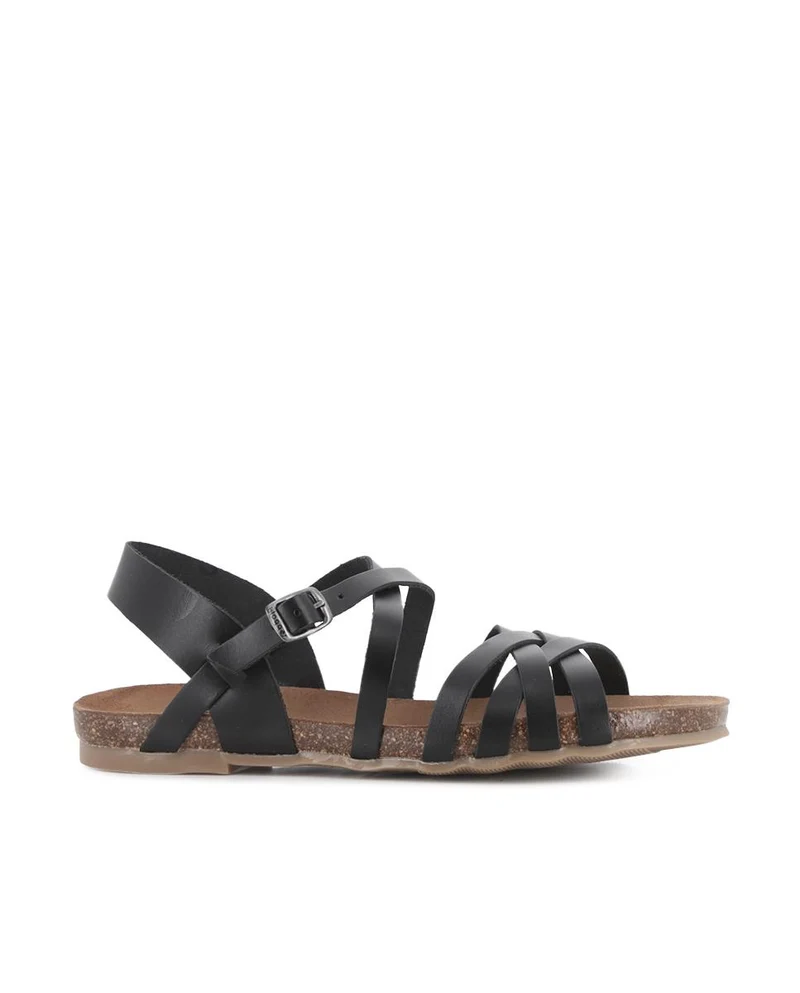 Sandalias de Piel Blogger Abril 02 Color Negro para Mujer