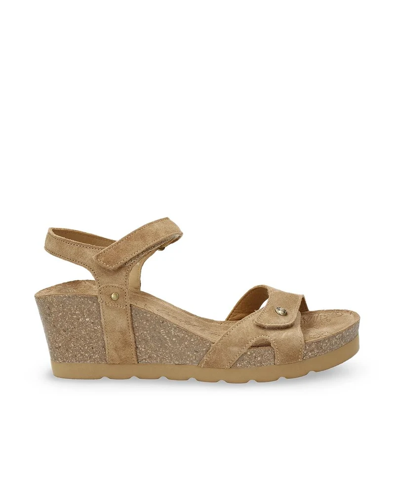 Sandalias de Piel Panama Jack Julia Camel Mujer
