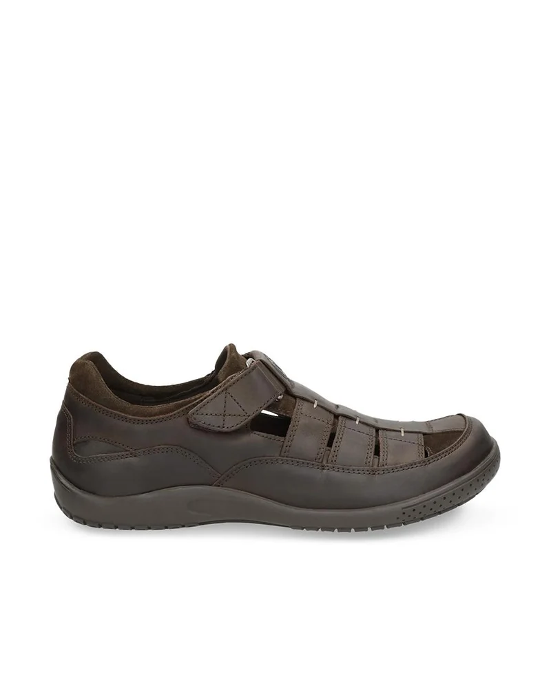 Sandalias de Piel Panama Jack Meridiam Marrón Hombre