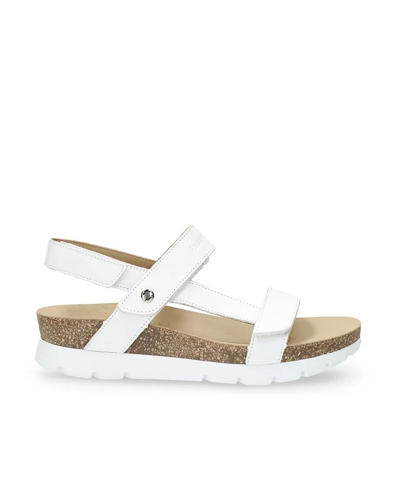 Sandalias de Piel Panama Jack Selma Blanco Mujer