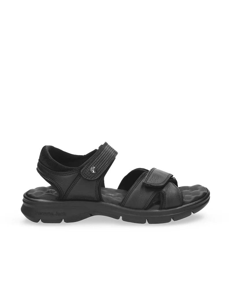 Sandalias de Piel Panama Jack Sanders Negro Hombre