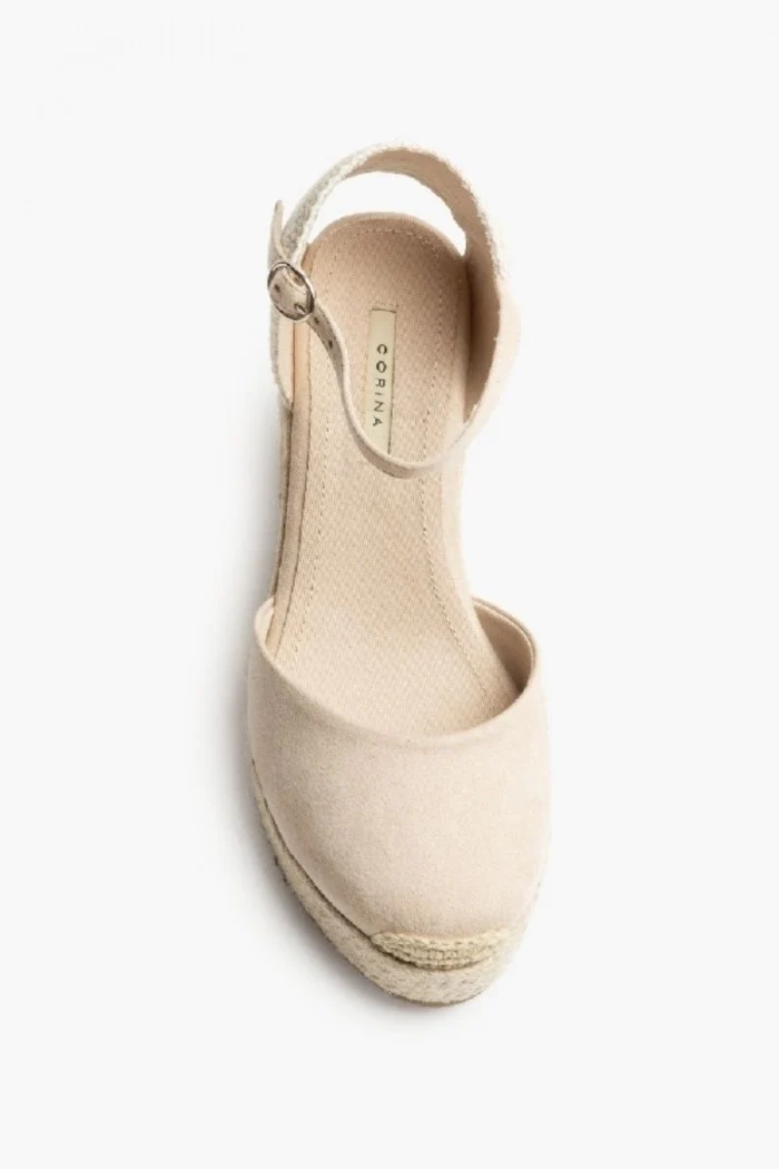 Alpargata Valenciana Cuña Beige - Plataforma Yute 8cm