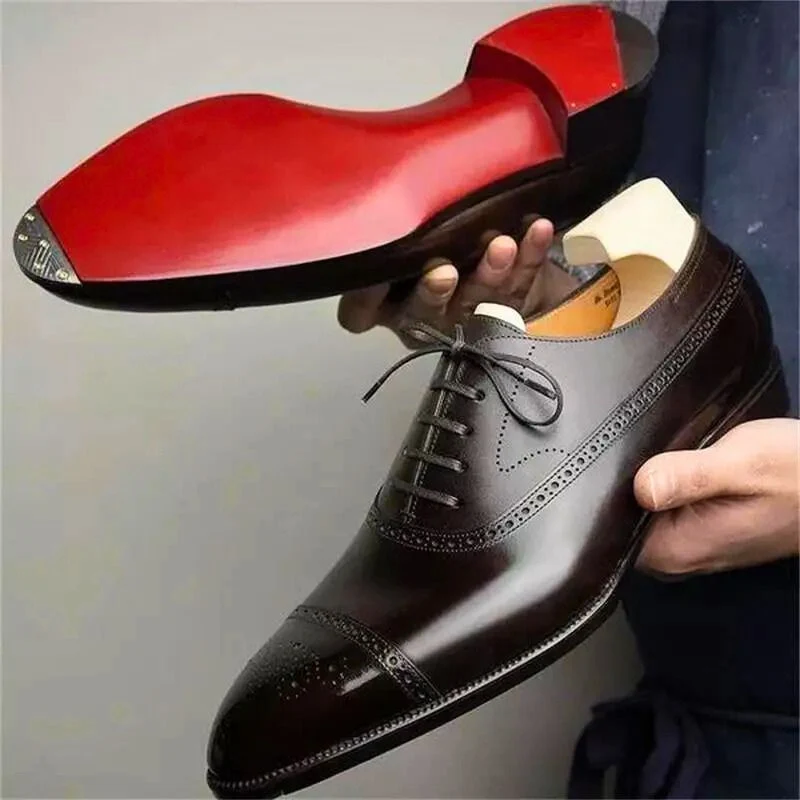 Cavalieri™ | Zapatos Oxford Handcrafted con Suela de Contraste