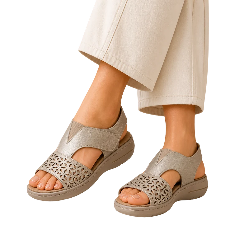MUJER SANDALIA COMODO PLATINO MOSAICO