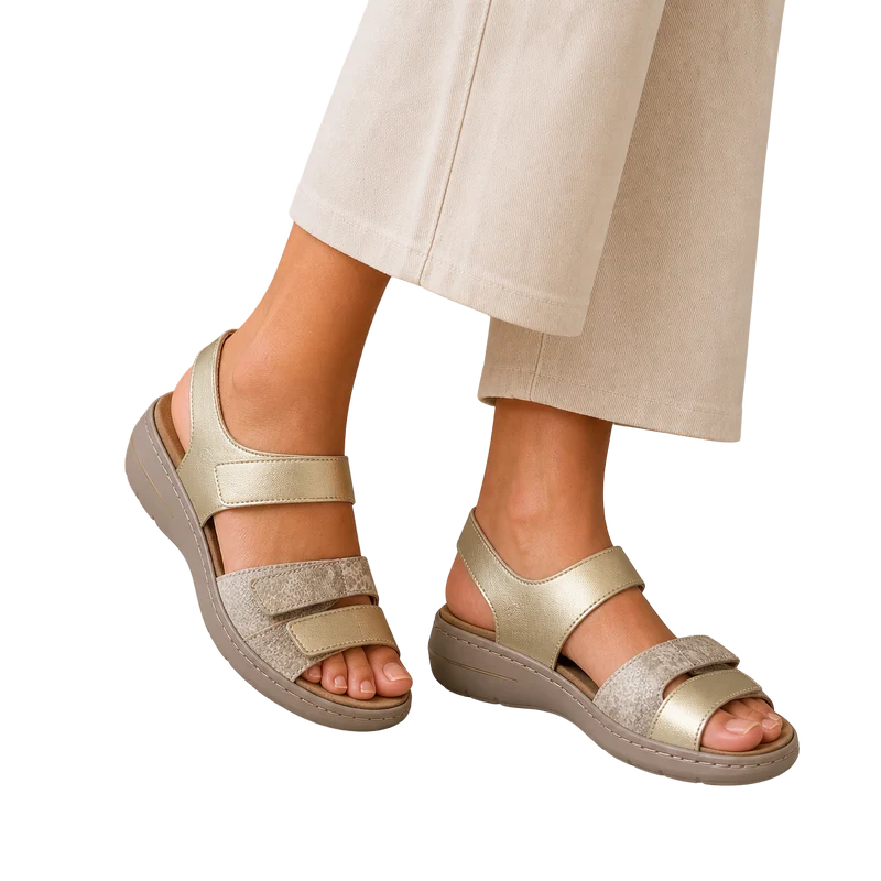 MUJER SANDALIA COMODO ORO