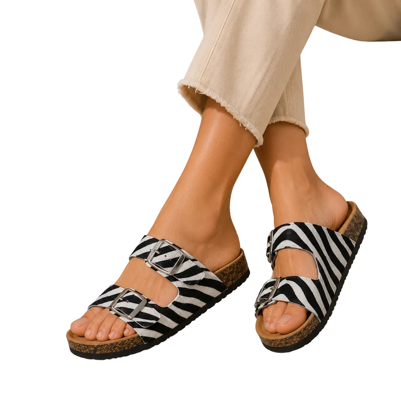 MUJER SANDALIA DESTALONADA BRISIA ZEBRA