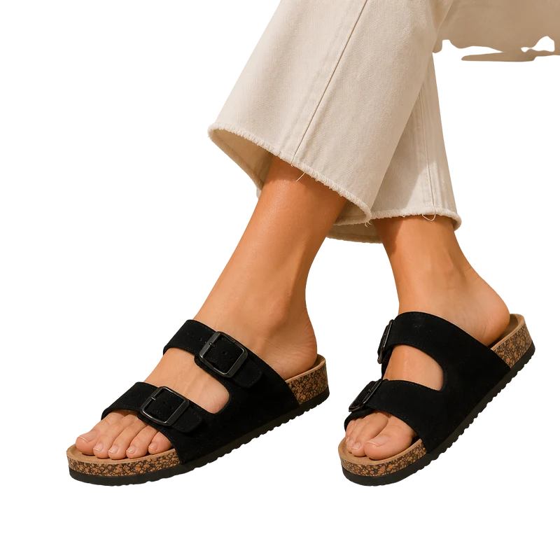 MUJER SANDALIA PLATAFORMA MAELA NEGRO