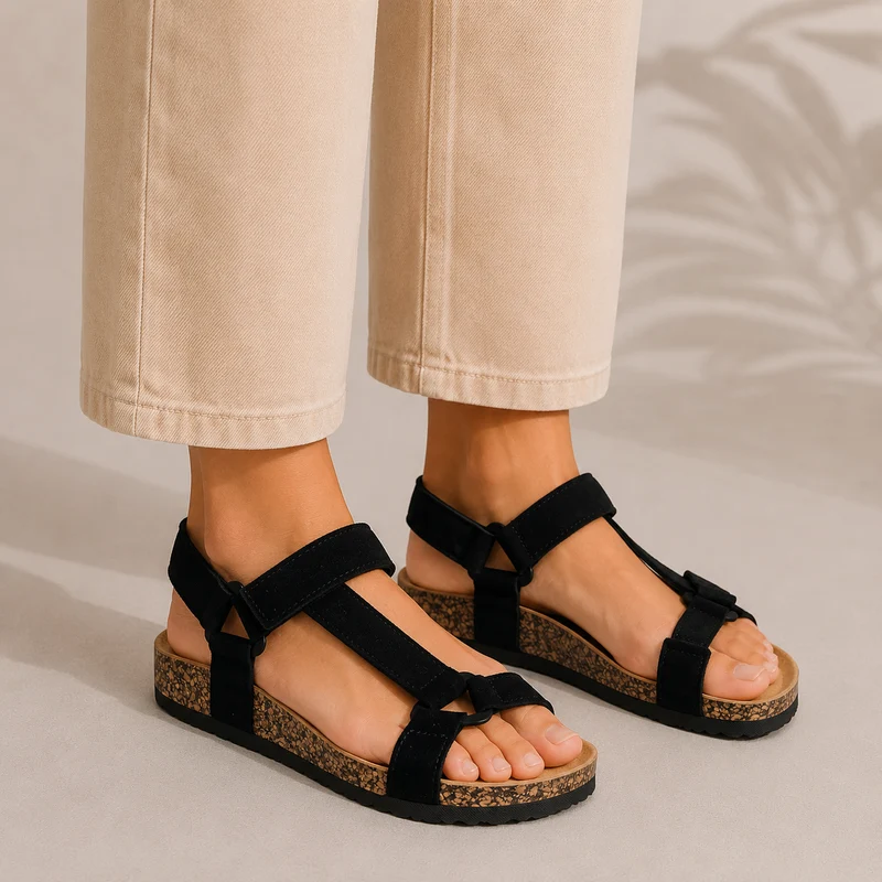 MUJER SANDALIA VALESSE NEGRO