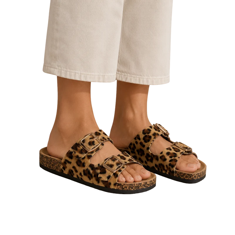 MUJER SANDALIA DESTALONADA BRISIA LEOPARDO
