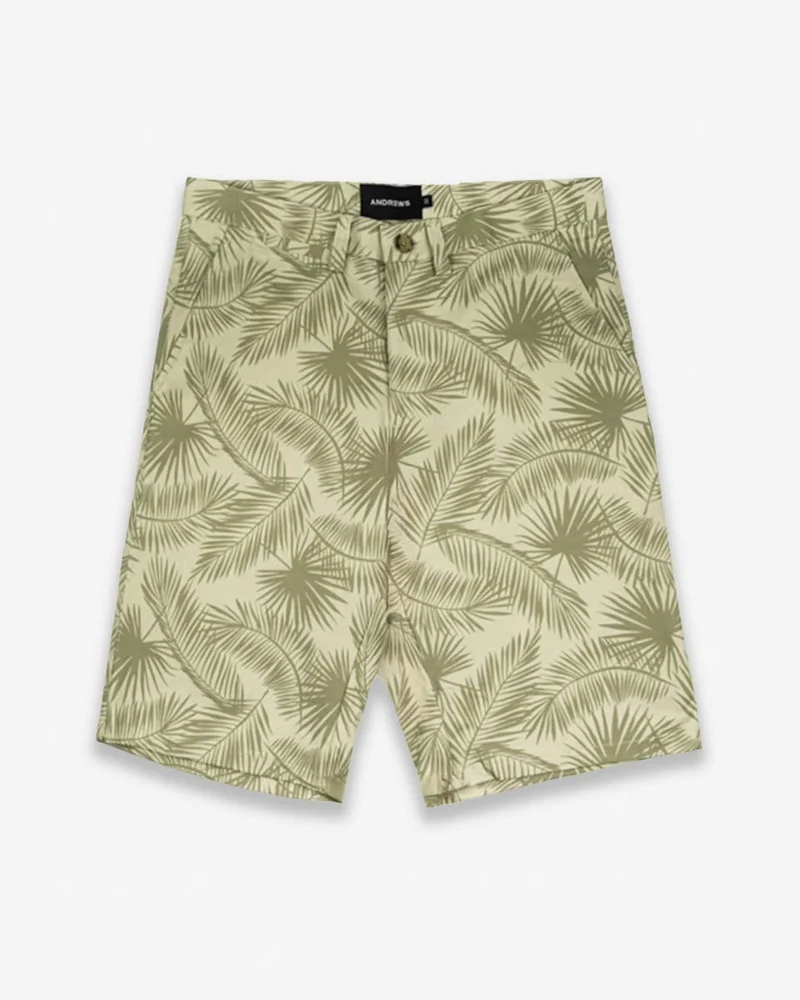 Bermuda Hombre - Casual de Algodón Estampado color Beige