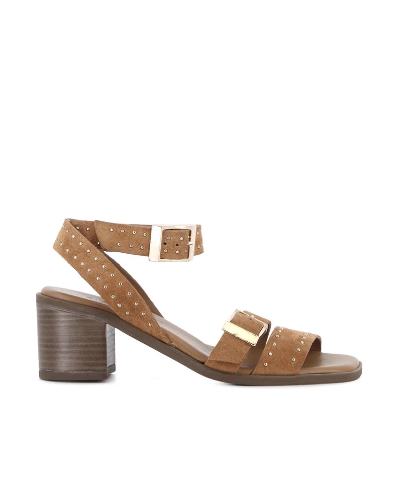 Sandalias de tacón Blogger Abril Camel Mujer