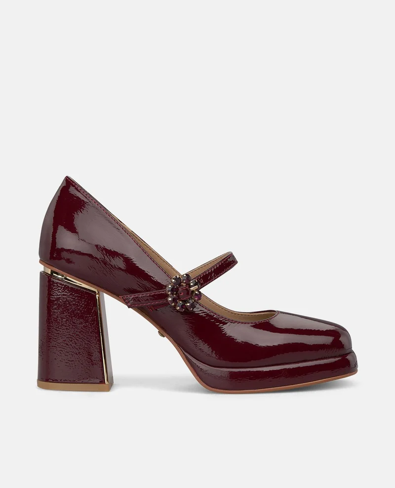 ZAPATO TACÓN CHAROL CON PLATAFORMA