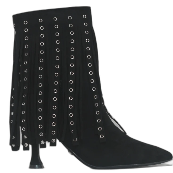MUJER SXTM BOTIN TACON GLAM NEGRO