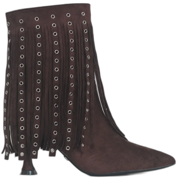 MUJER SXTM BOTIN TACON GLAM MARRON