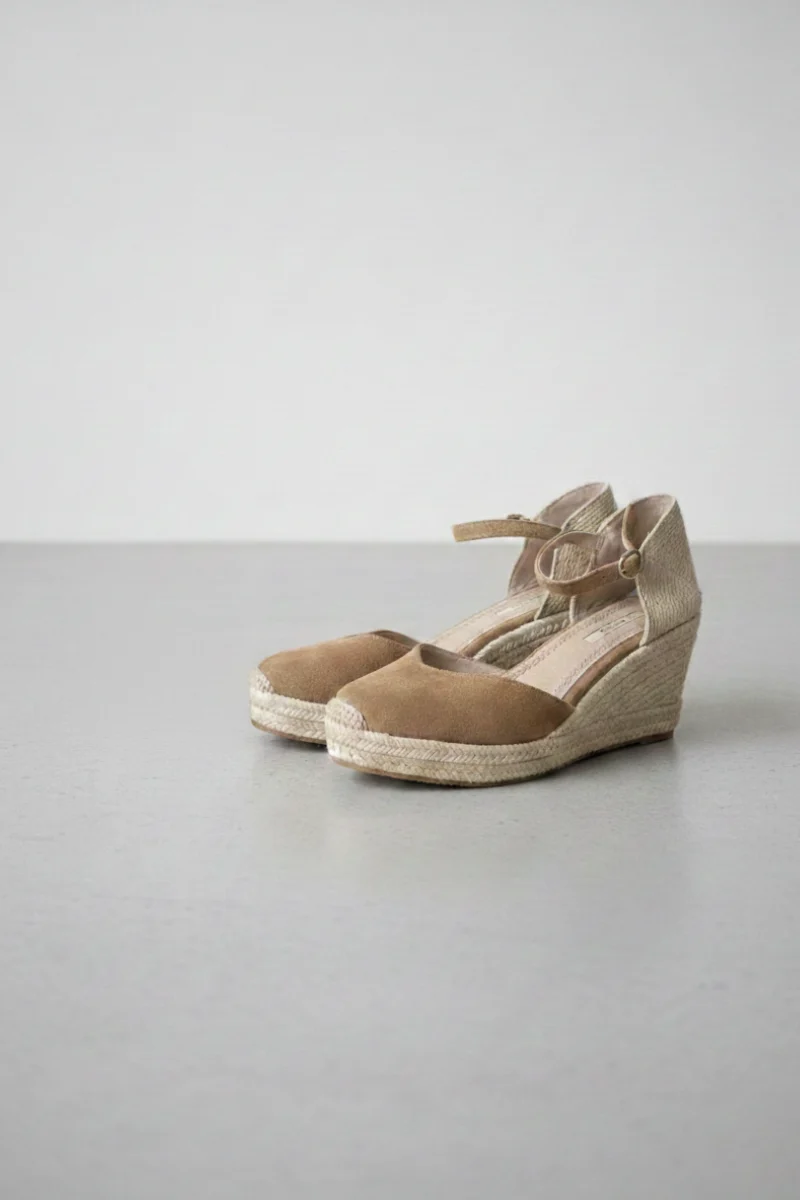 Alpargata Valenciana Cuña Camel - Plataforma Yute 8cm