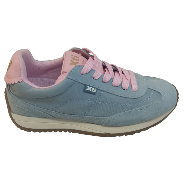 MUJER DEPORTIVA ZAPATO TEXTIL CELESTE