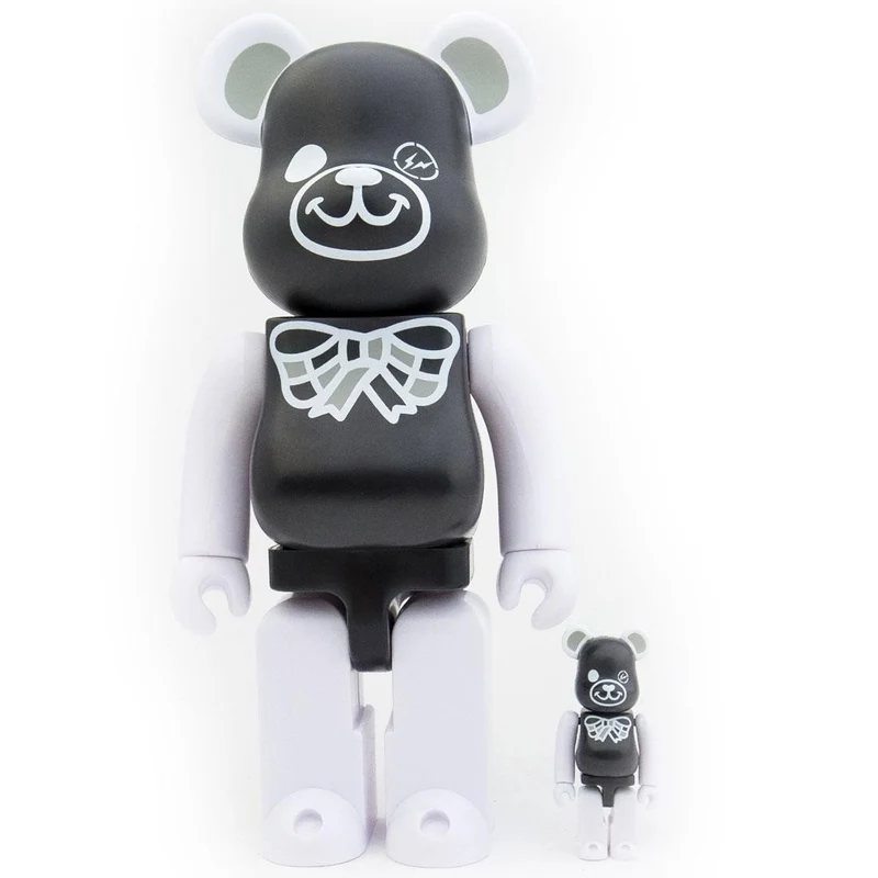 BE@RBRICK - FRAGMENT/FREEMASONRY 400% + 100% (BLACK)