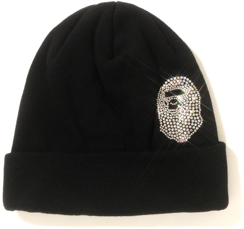 BAPE/SWAROVSKI - APE HEAD BEANIE (BLACK)